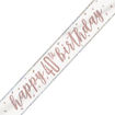 Picture of BIRTHDAY 40TH FOIL BANNER ROSE GOLD